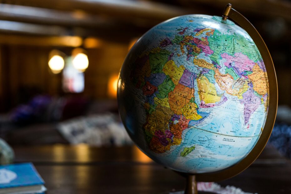 a photo of a globe representing international volunteering