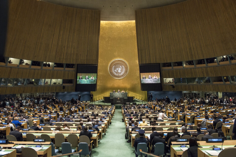 A photo of the United Nations General Assembly