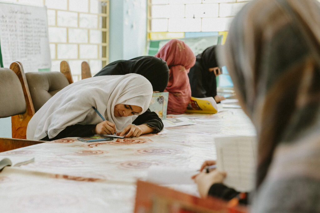 Muslim girl in school with Hagar International