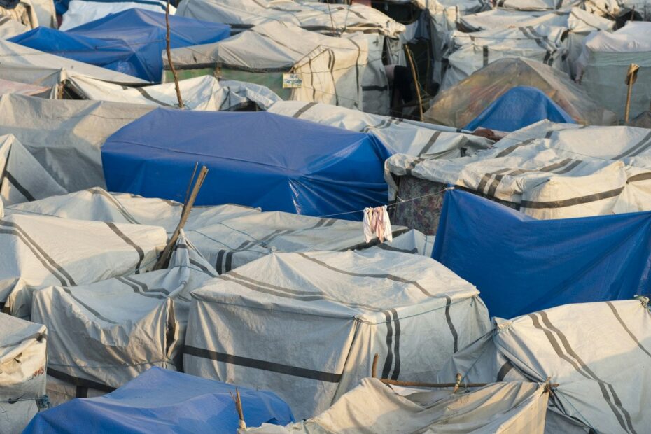 Humanitarian aid relief tents to represent humanitarian aid courses